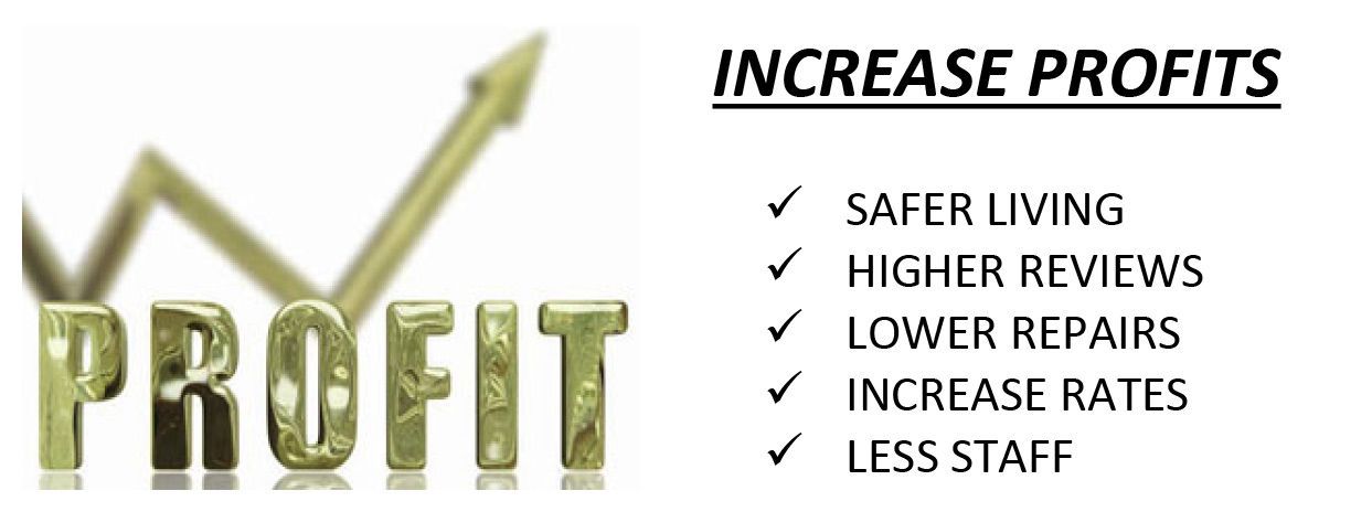 The word profit is on a white background